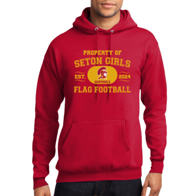 Property of Seton Girls Flag Football Hoodie Thumbnail