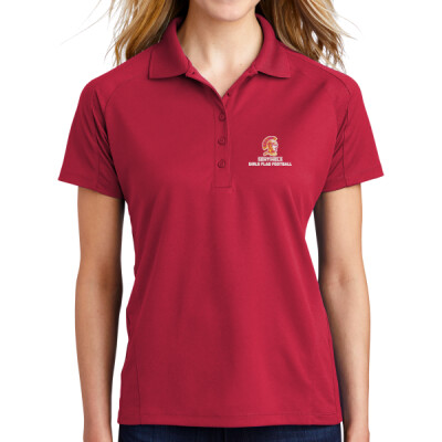 Ladies Girls Flag Football Embroidered Polo Thumbnail