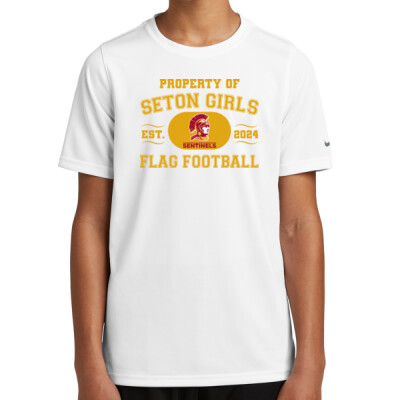 Youth Property of Seton Girls Flag Football Dri-Fit T-Shirt Thumbnail